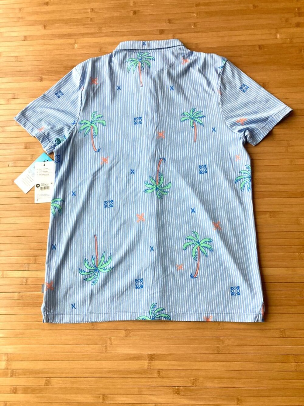 SAXX Performance Resort Shirt DropTemp Dry Mens Medium M Bel Air Blue NWT - Picture 12 of 12